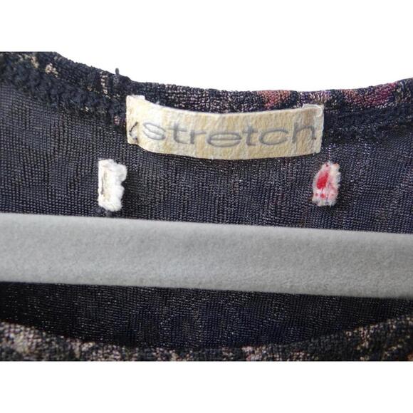 Vintage Stretch Floral Print Sleeveless Top - Picture 2 of 5